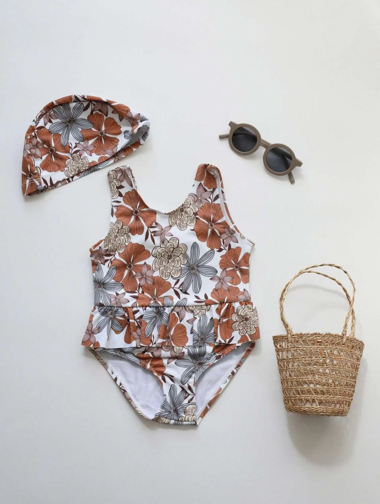 Baby Girl Elastic Sun Protection Quick-drying One Piece Swimsuit