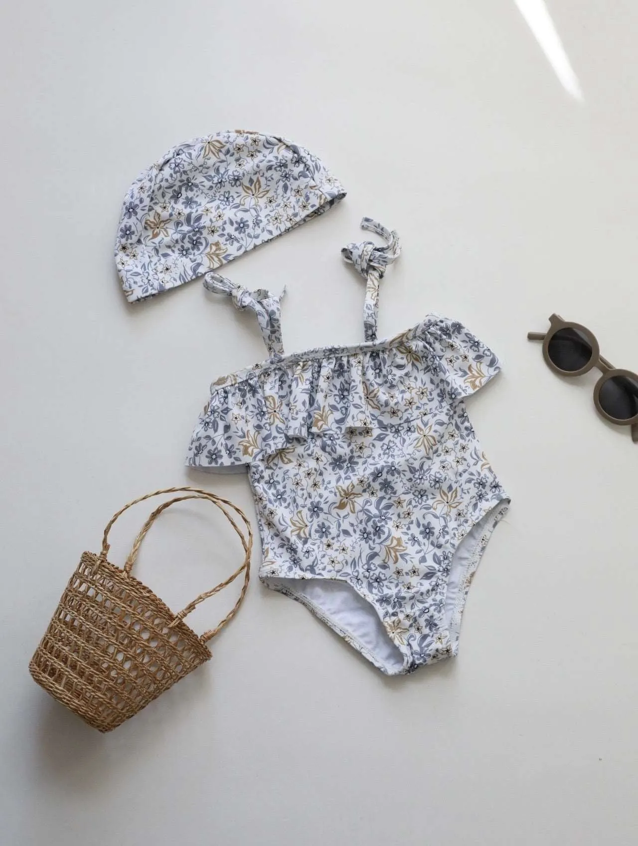 Baby Girl Elastic Sun Protection Quick-drying One Piece Swimsuit