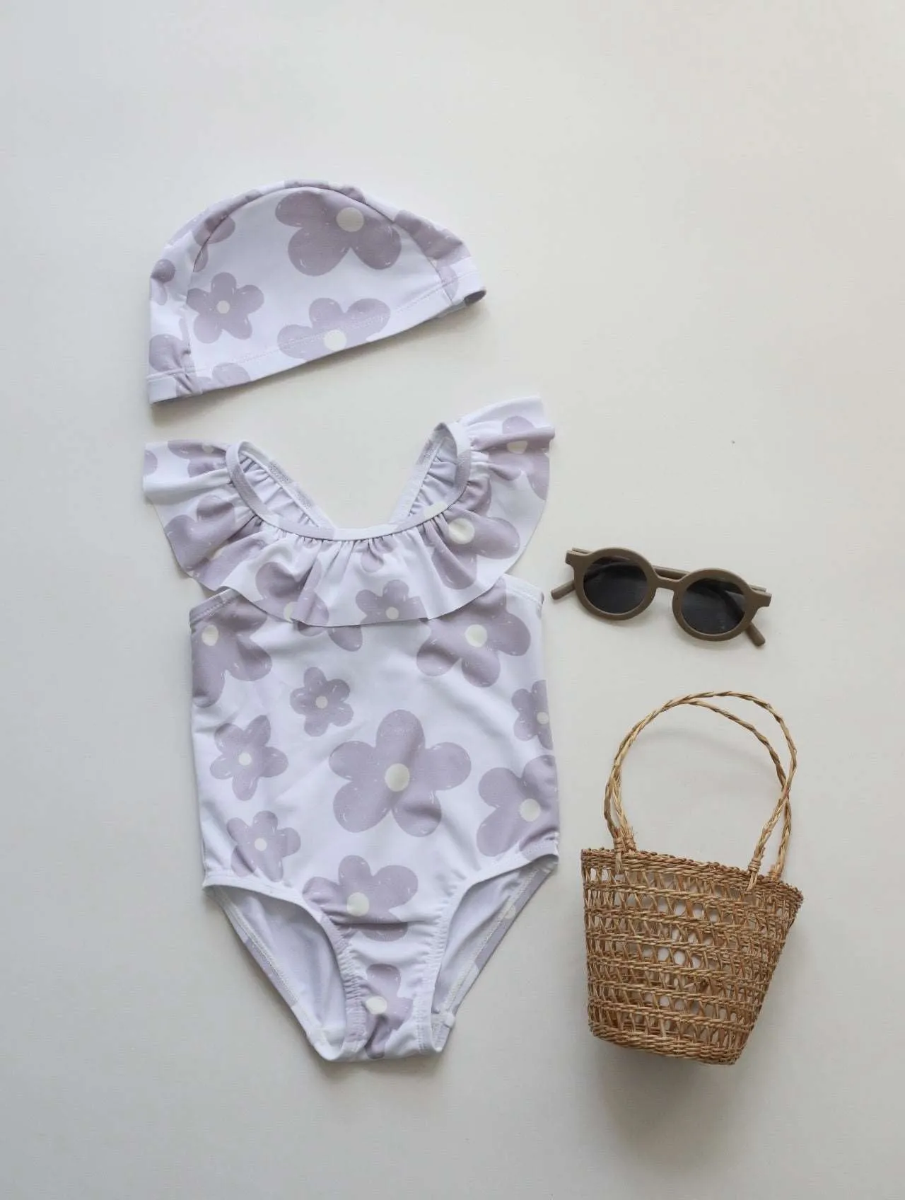Baby Girl Elastic Sun Protection Quick-drying One Piece Swimsuit