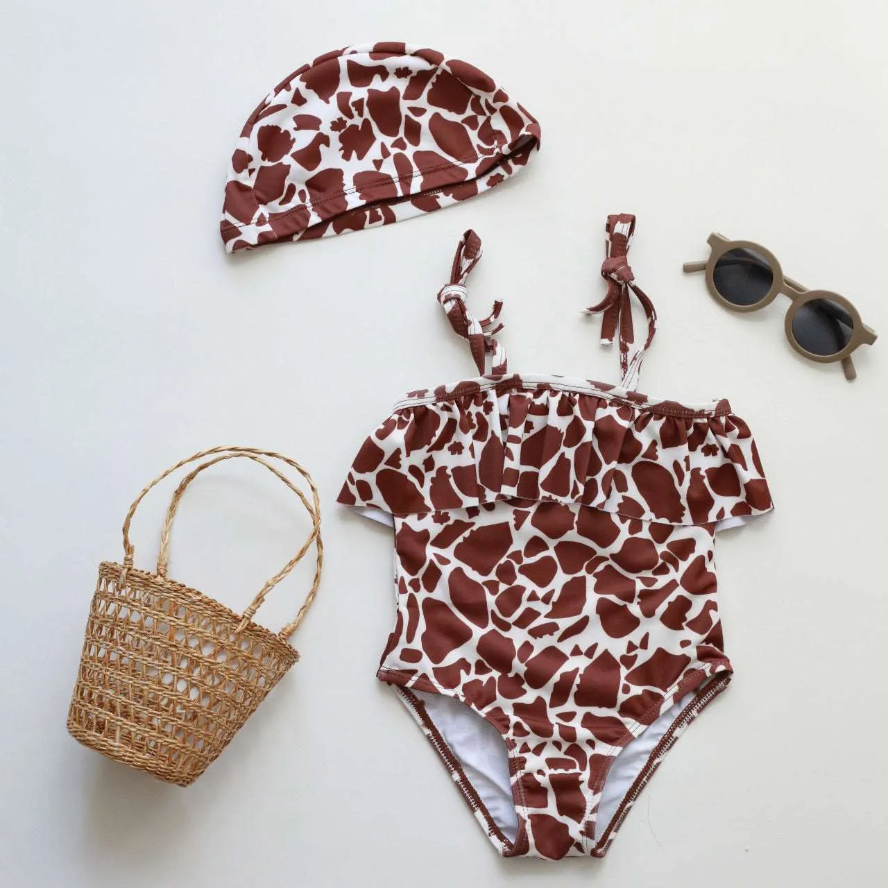 Baby Girl Elastic Sun Protection Quick-drying One Piece Swimsuit