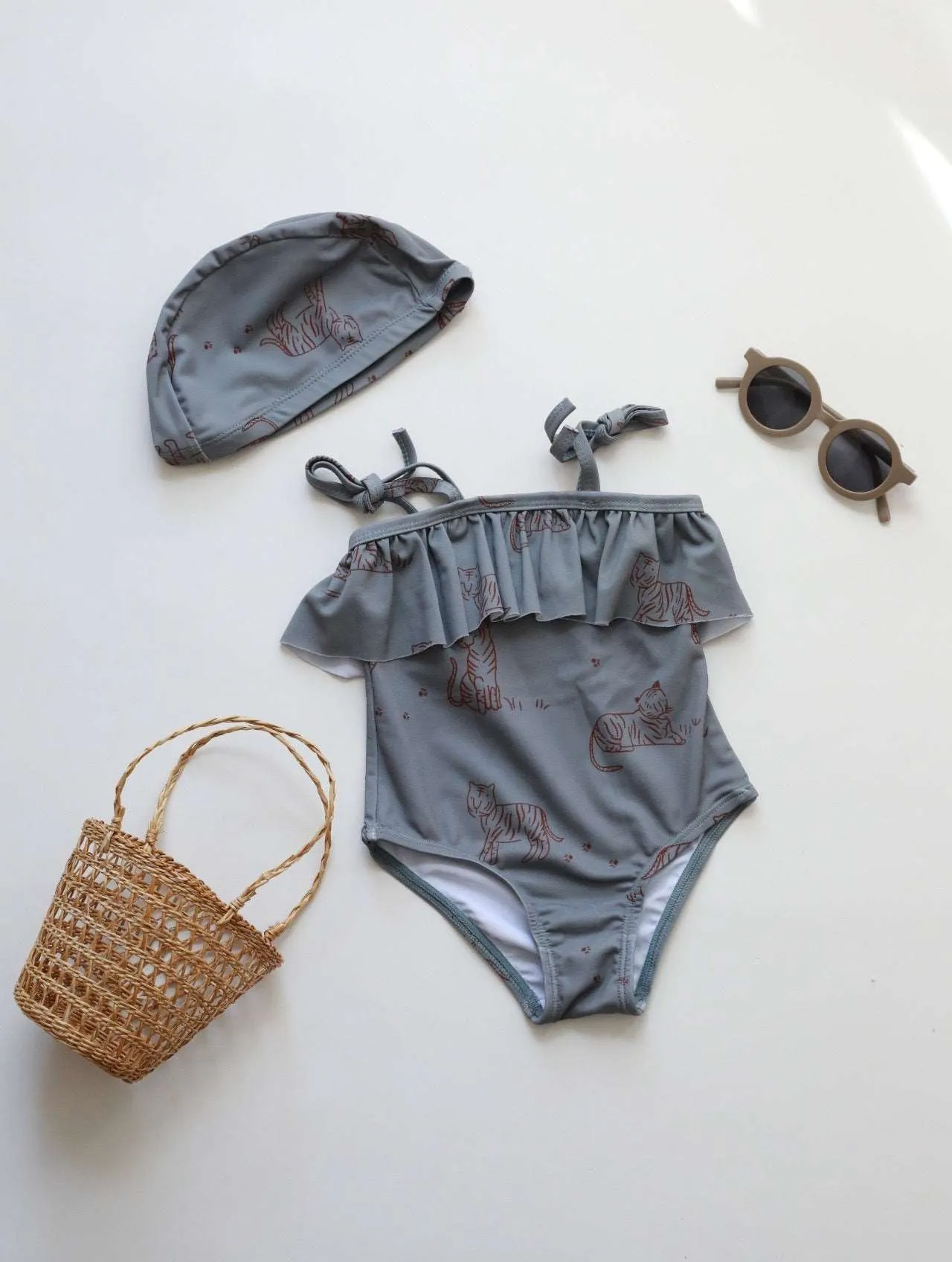 Baby Girl Elastic Sun Protection Quick-drying One Piece Swimsuit