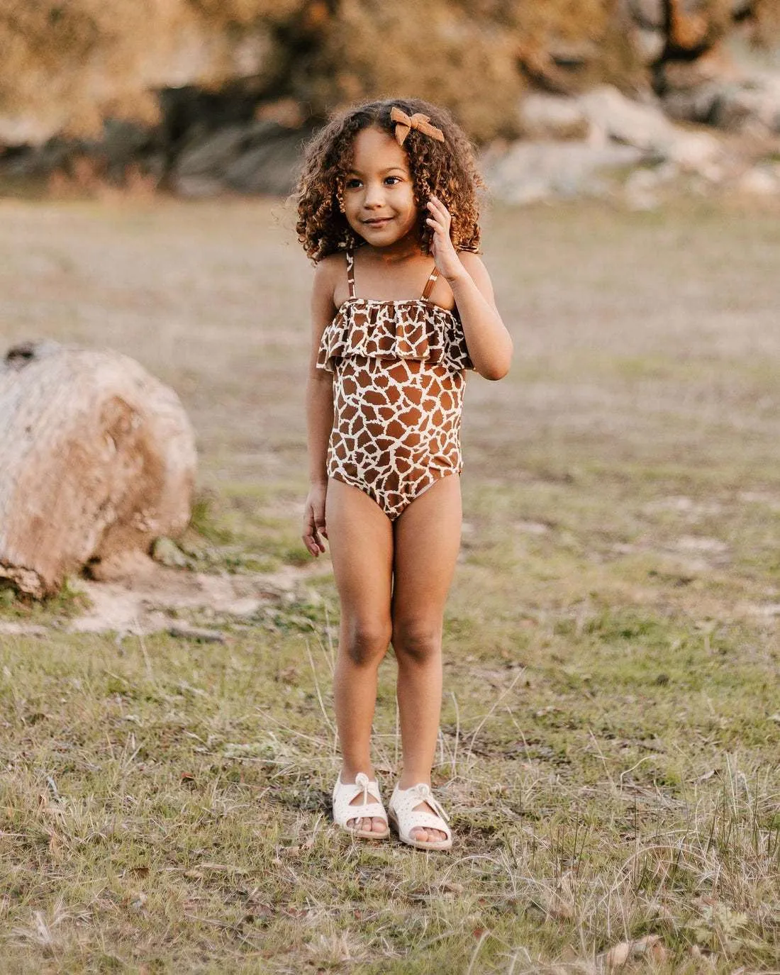 Baby Girl Elastic Sun Protection Quick-drying One Piece Swimsuit