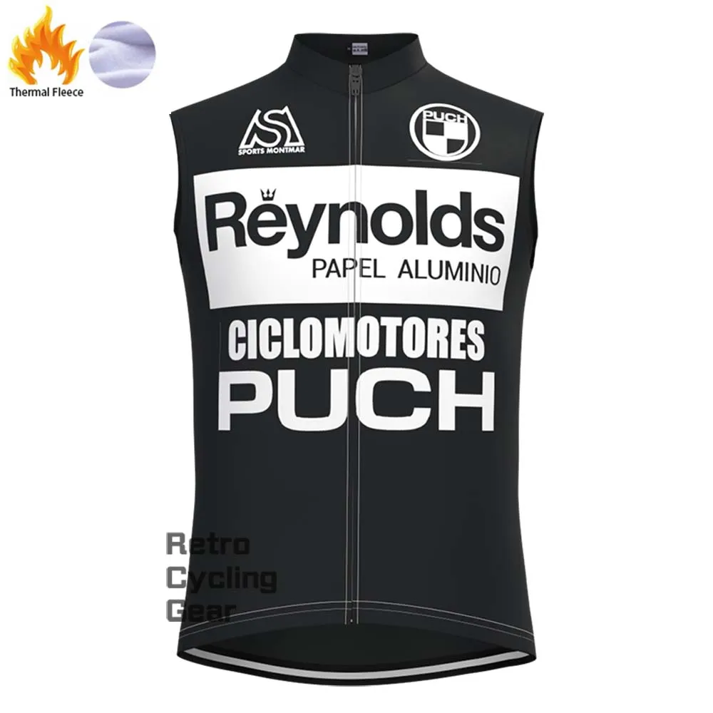 Black Reynolds Fleece Retro Cycling Vest