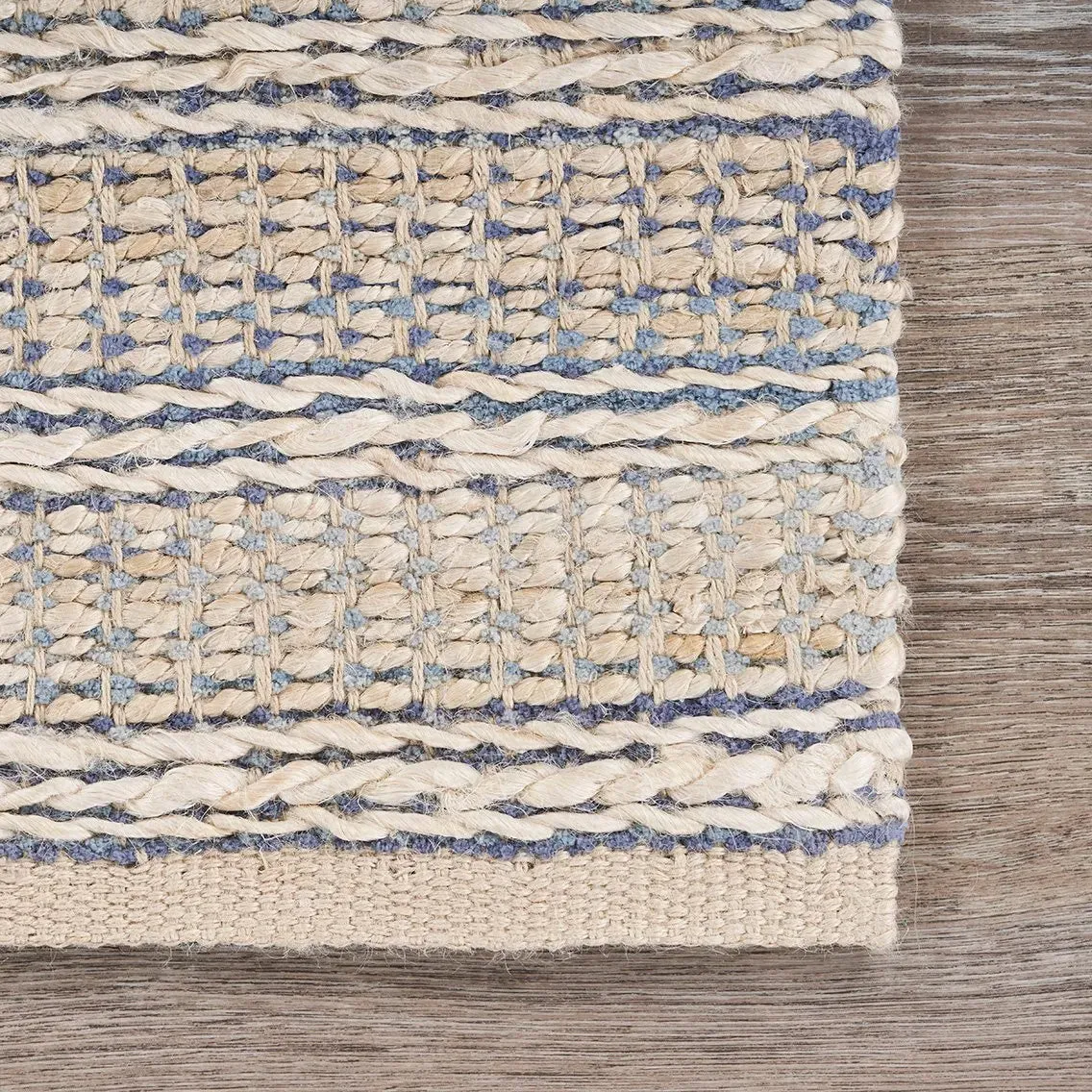 Bleached Naturals 81437IBY Illusion Blue/Infinity Rug