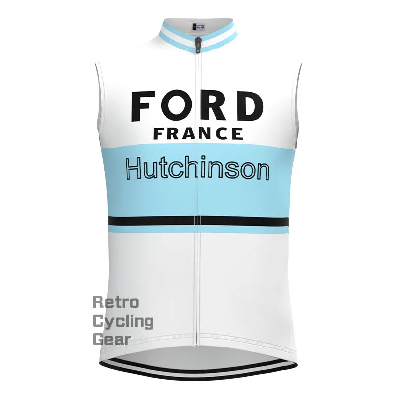 FORD White Blue Retro Cycling Vest