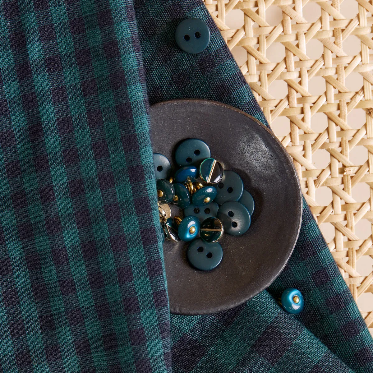 Gingham Double Gauze - Atelier Brunette - Night Forest