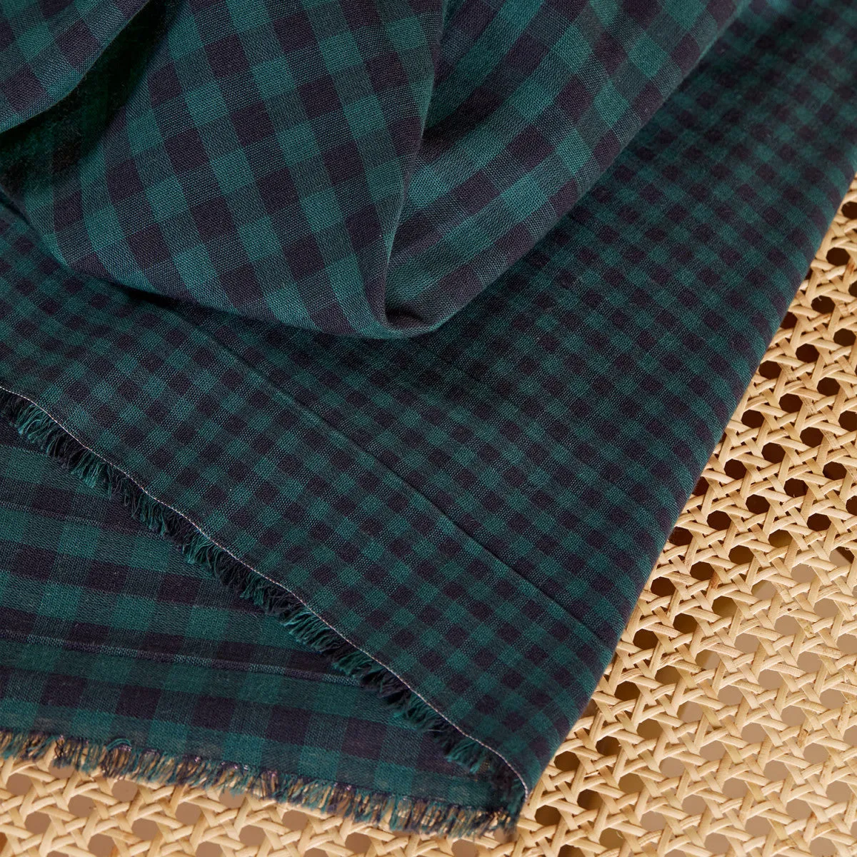Gingham Double Gauze - Atelier Brunette - Night Forest