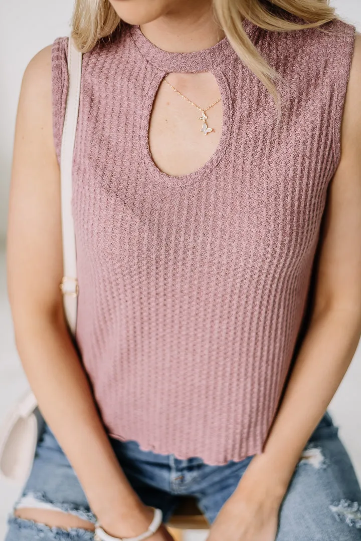 Key To My Heart Cut Out Top | Burgundy