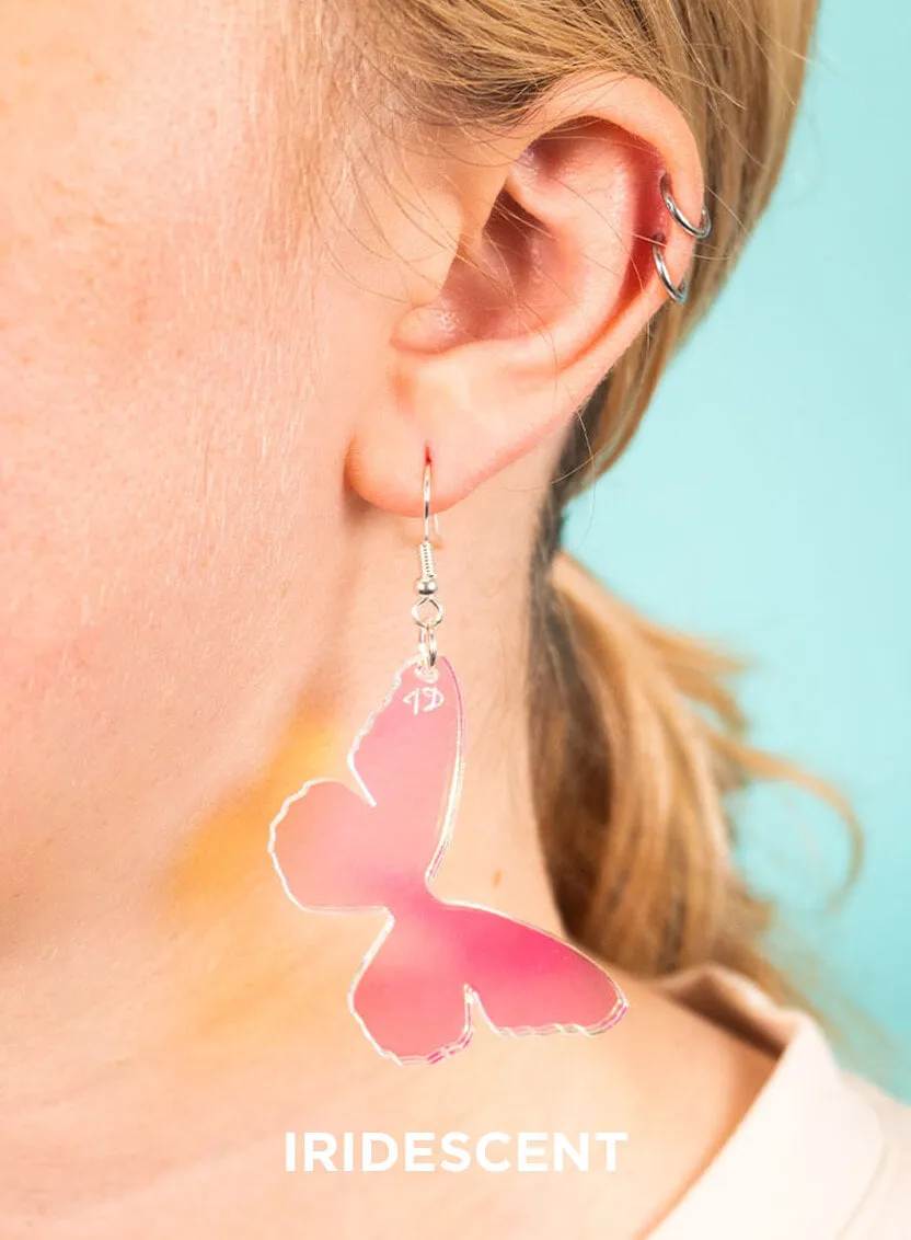 Large Butterfly Charm Earrings