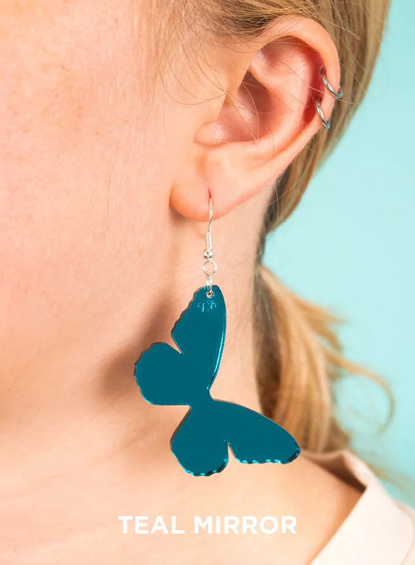 Large Butterfly Charm Earrings