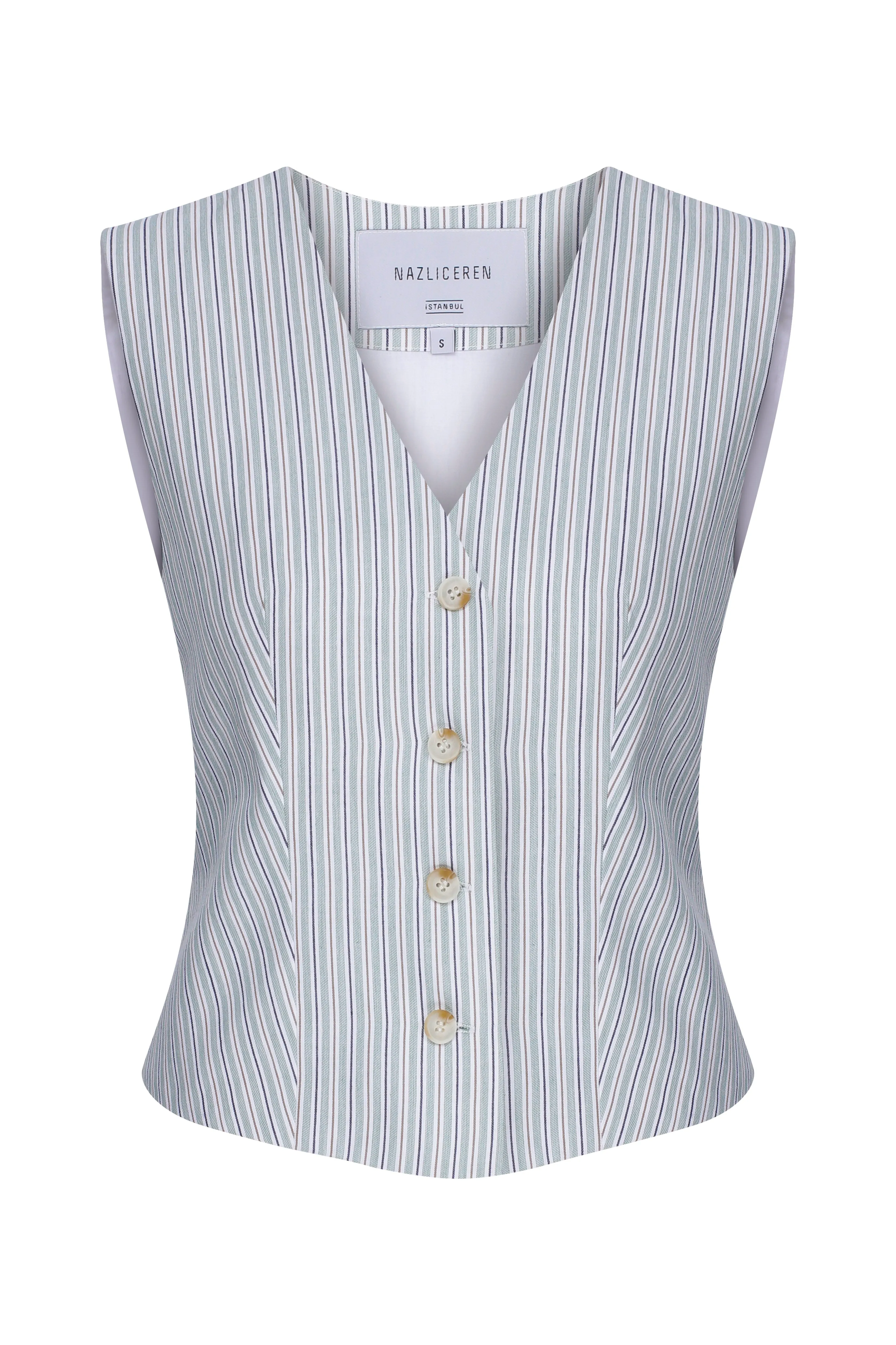 Lyra Striped Cotton Vest