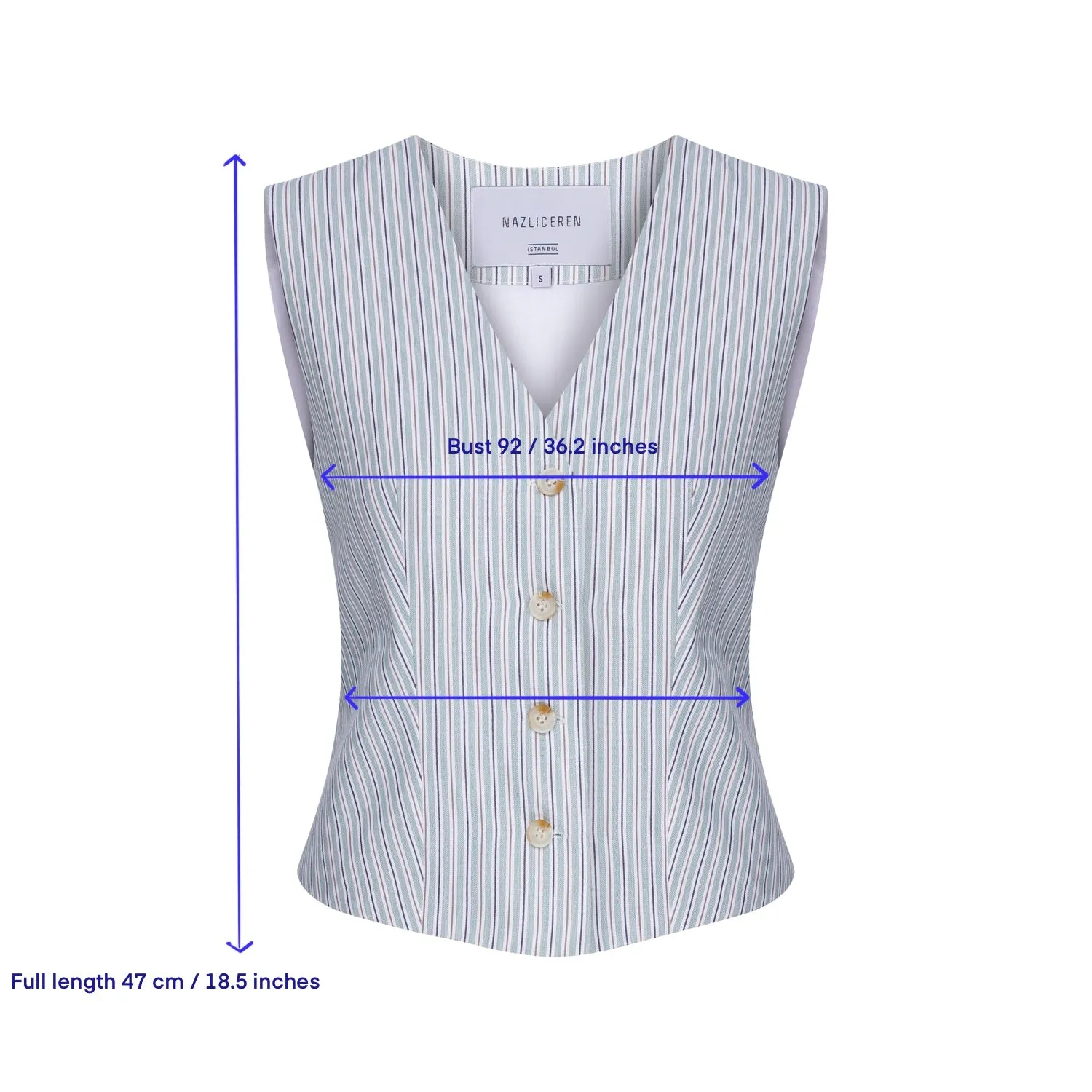 Lyra Striped Cotton Vest