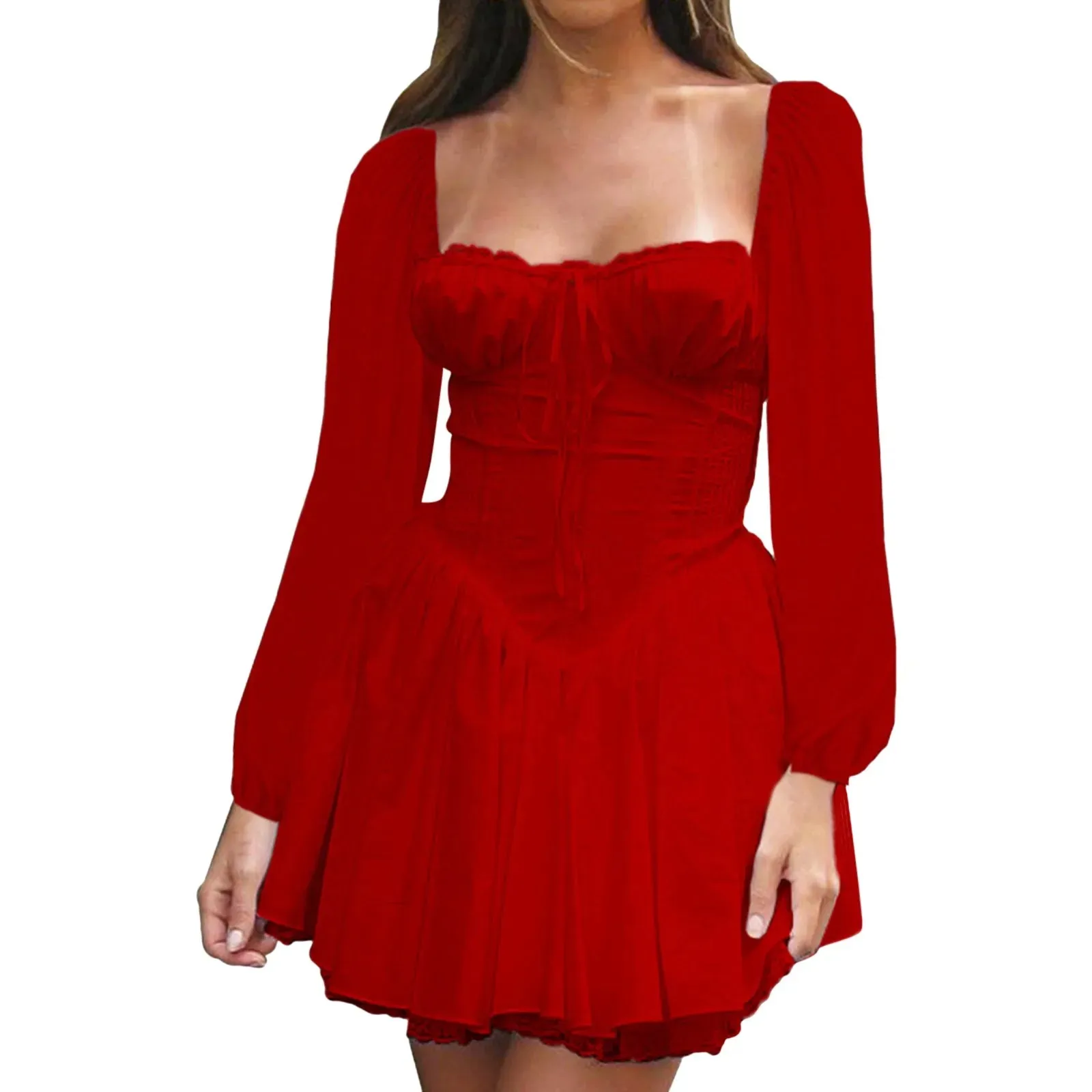 Mall Gothic Evening Grunge Aesthetic E-girl Velvet Midi Lace Splice Sexy Split Casual Elegant Dress