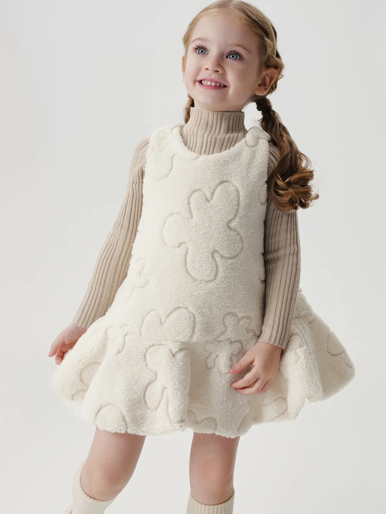 MARC & JANIE Girls Clouds Embroidered Vest Dresses 241103
