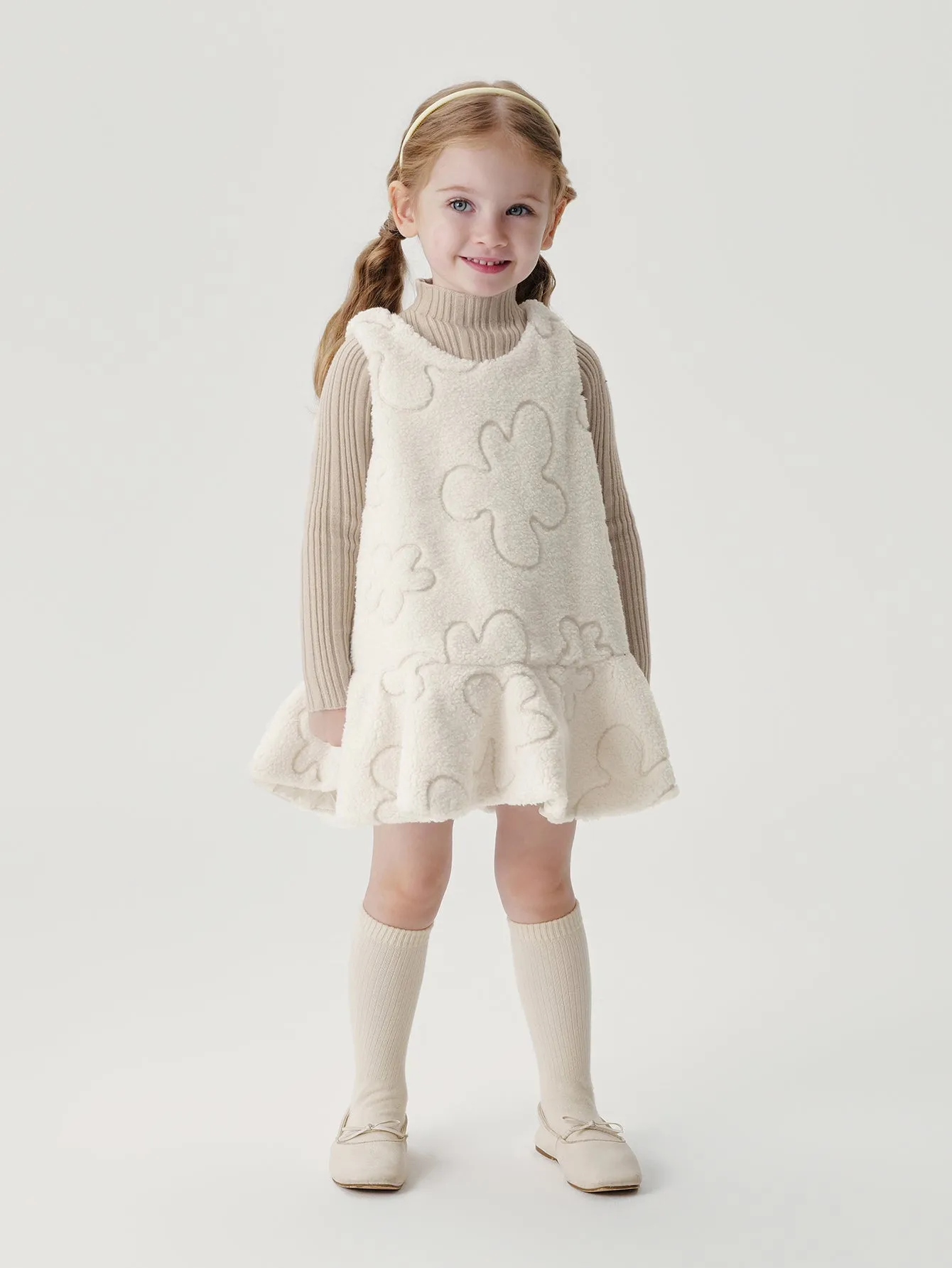 MARC & JANIE Girls Clouds Embroidered Vest Dresses 241103