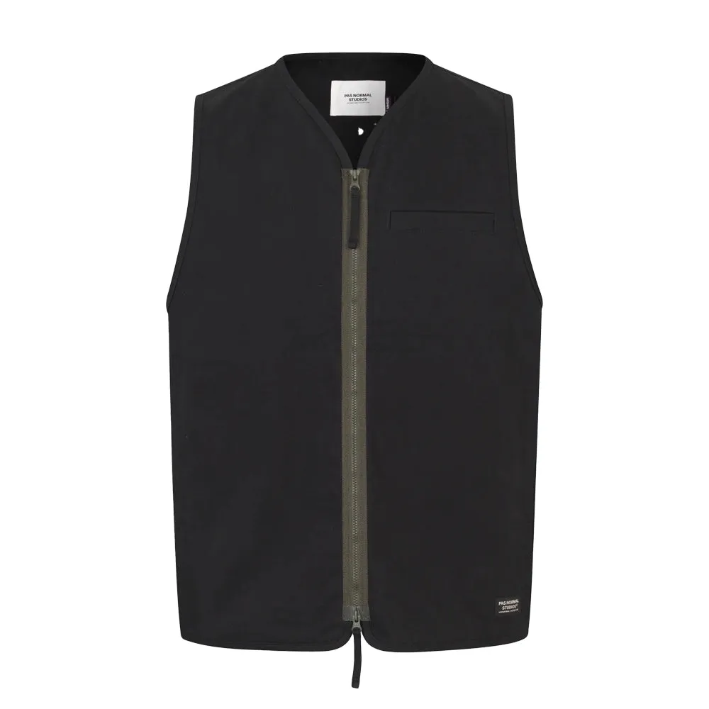 PAS NORMAL STUDIOS Off Race Cottton Twill Vest - Black