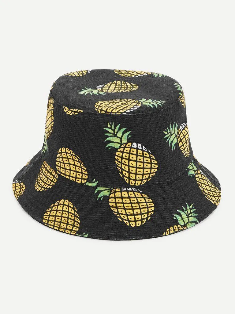 Pineapple Print Bucket Hat