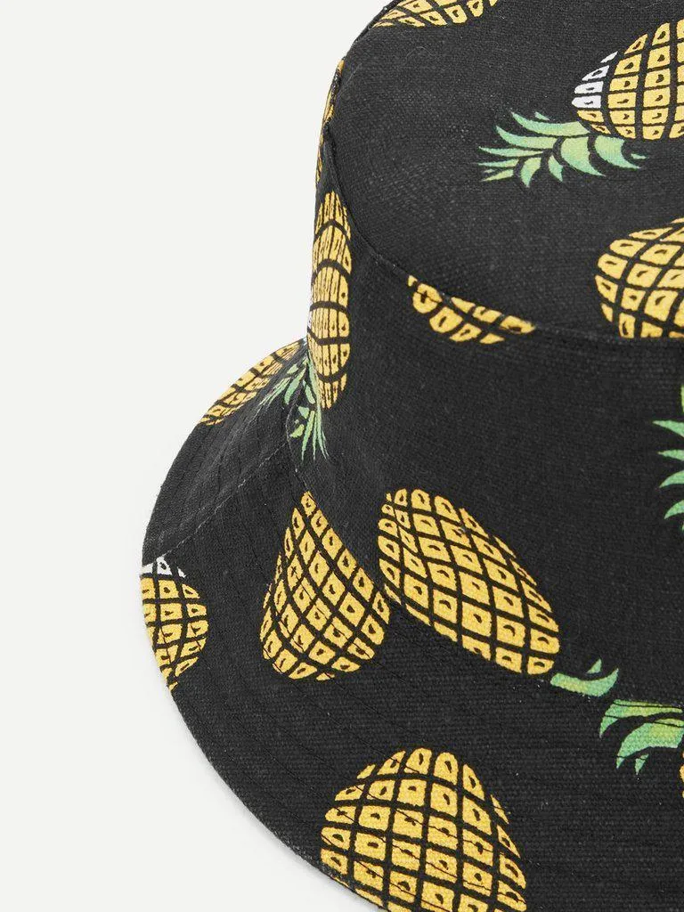 Pineapple Print Bucket Hat