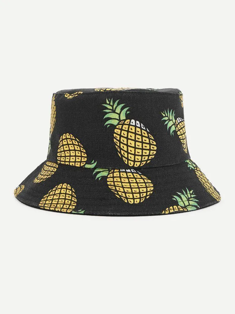Pineapple Print Bucket Hat