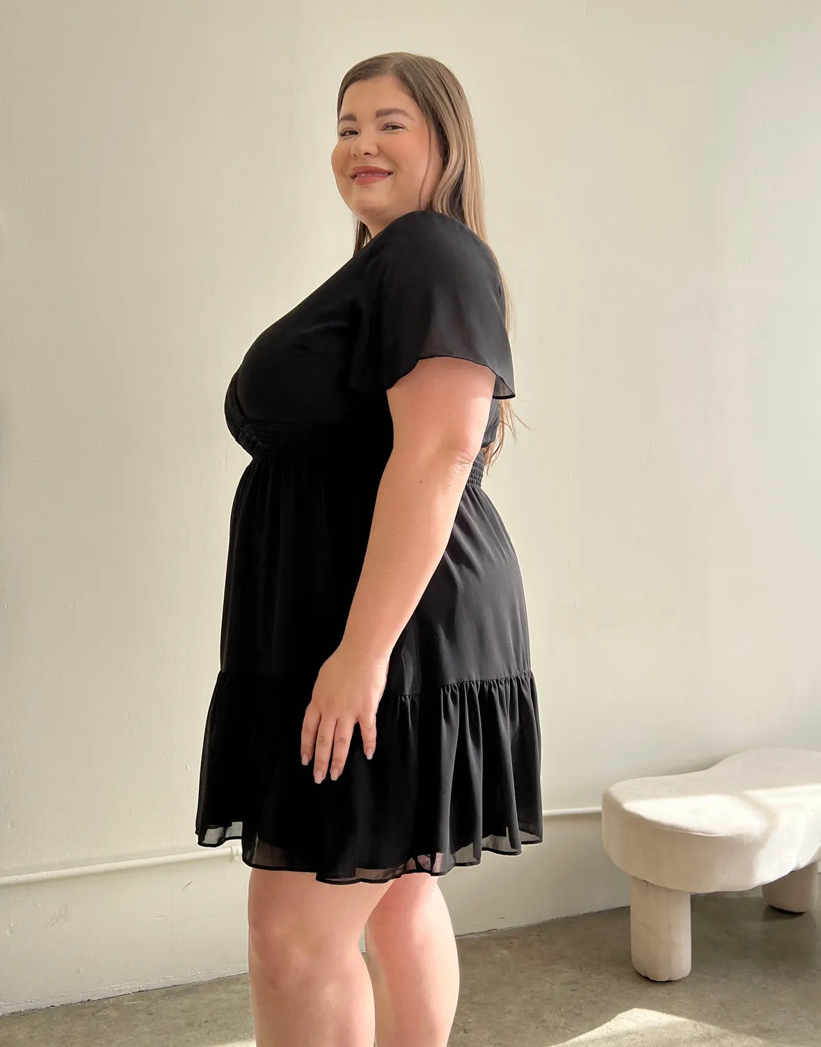 Plus Size Tiered Chiffon Sundress
