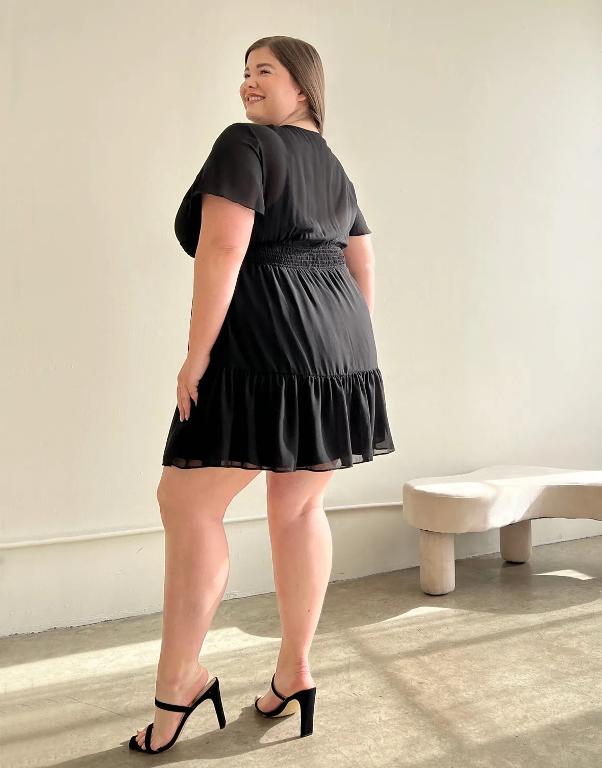 Plus Size Tiered Chiffon Sundress