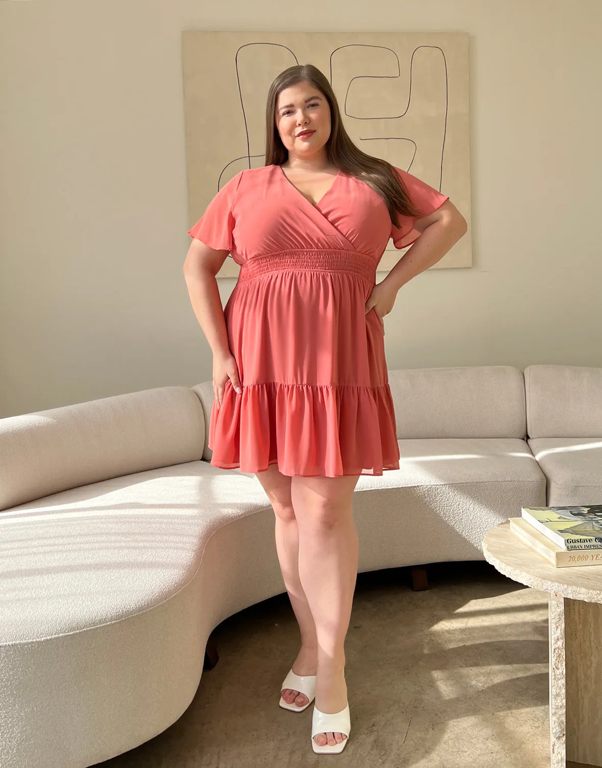 Plus Size Tiered Chiffon Sundress