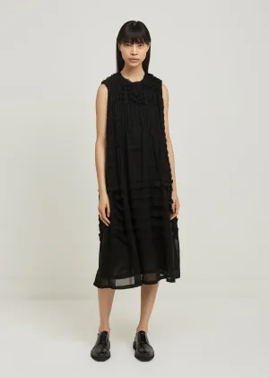 Polyester Georgette Tape Pleated Dress