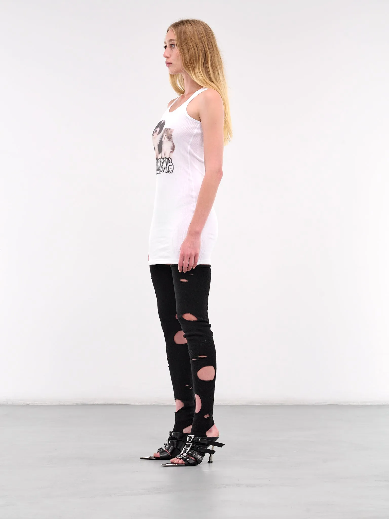 Puppy & Kittens Vest Dress (0092-PUPPY-KITTEN-WHITE)