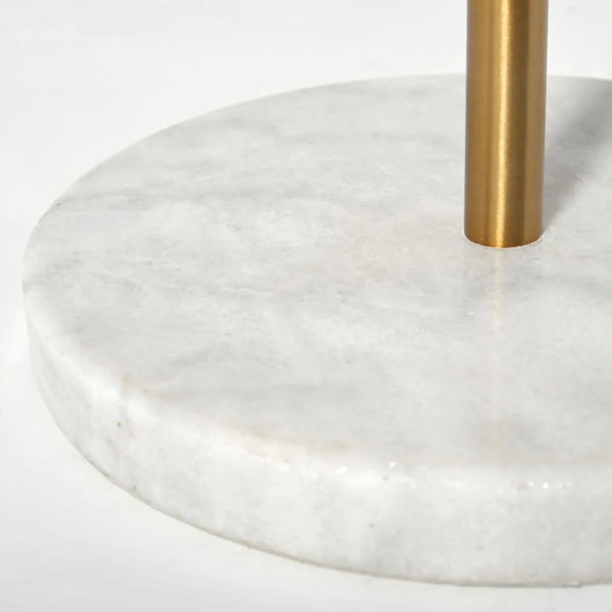 Sanders Floor Lamp Gold Metal | White Marble