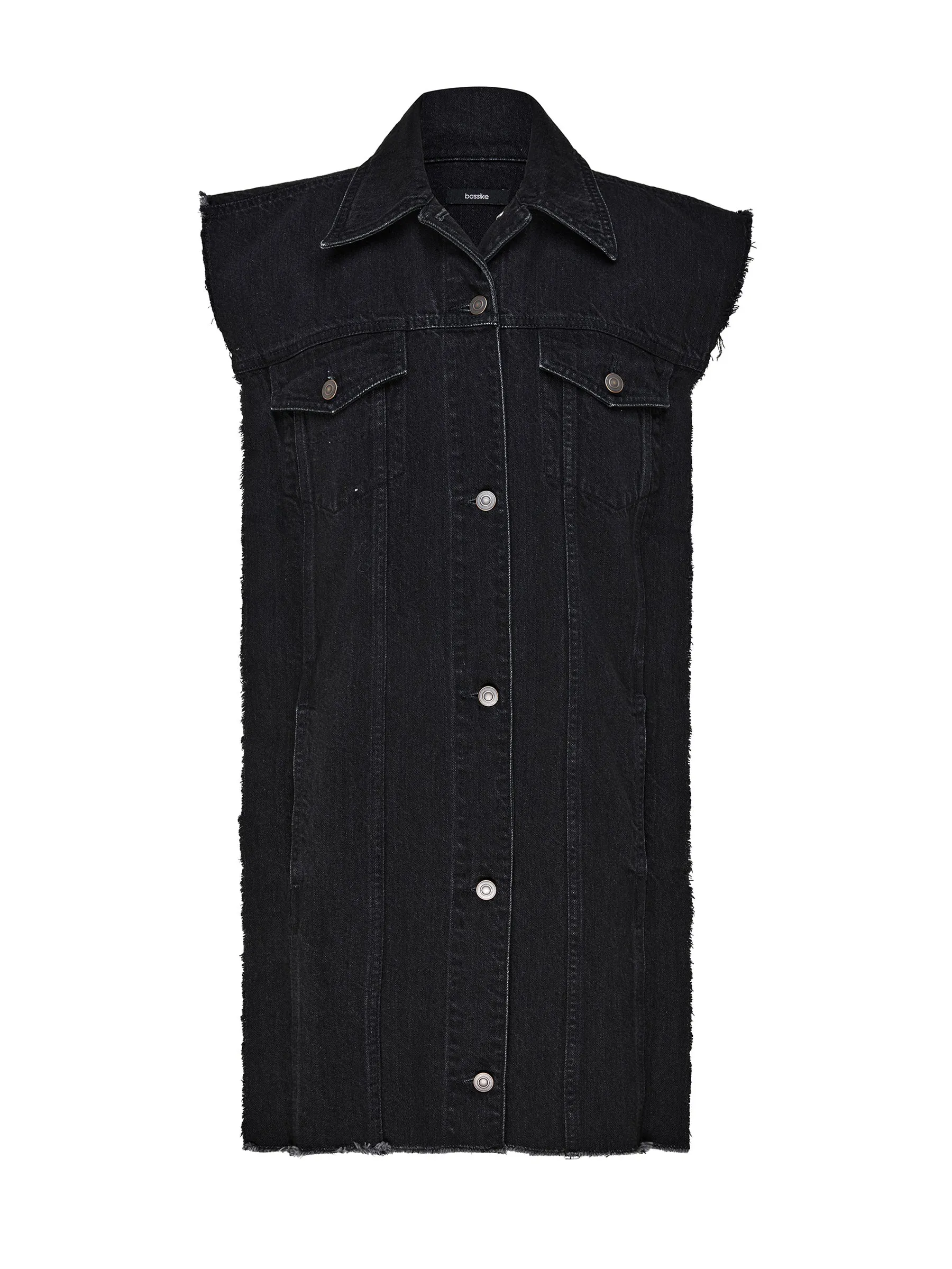 sleeveless denim vest dress